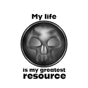 My Life Black Mana Sticker