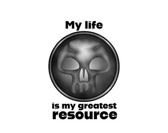 My Life Black Mana Sticker