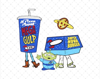 Pizza Planet SVG PNG: Toy Story Aliens, Pizza Box Party (Digitaler Download)