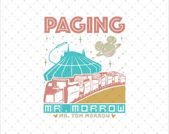 Retro Space Mountain PNG, Magic Kingdom Vacation (PNG SVG)