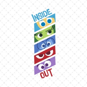 Inside Out 2 PNG SVG, Inside Out 2 Anger, Joy, Disgust, Sadness, Fear, Ennui, Envy, Embarrassment, Anxiety, Inside Out Faces, Poster