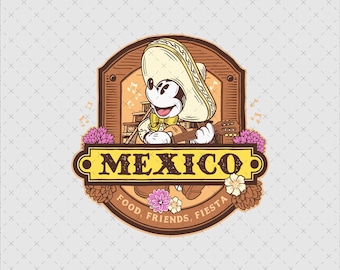 Mexico Fiesta Mouse Mariachi Png Svg, Instant Download, Cinco de Mayo Party Shirt Print File