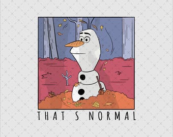 Funny Olaf-Inspired Snowman Clipart, Winter Artwork (PNG, SVG)