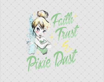 Tinkerbell Png Svg, Fairy Digital Download, Never Grow Up, Kids Shirt Print, Peter Pan Clipart File
