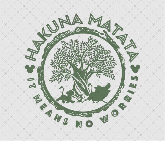 Hakuna Matata Svg Png, Tree of Life Design, Instant Download, Vacation Shirt Print File