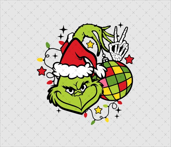 Grinch Santa Svg Png, Grinch Christmas Gift Svg, Grinchmas Svg