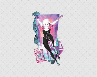 Vintage Spider Gwen Shirt PNG, Spider-Man Series (Digital Download)
