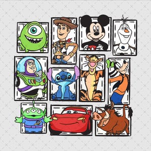 Retro Mickey & Company PNG, Family Vacation Design (Digital File)