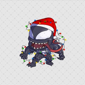 Venom Spider Man png, Venom Christmas Lights Chibi png, Família de Natal png, Família de Natal de Festa png, Arquivo Digital