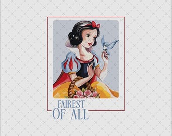 Snow White Princess PNG, SVG, Family Vacation Design (Instant Download)
