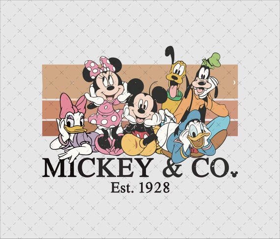 Mickey and Co 1928 Png Svg, Instant Download, Retro Mouse Friends