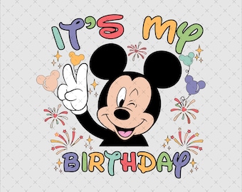 Mickey Mouse Birthday PNG SVG, Magical Kingdom (Digital Download)
