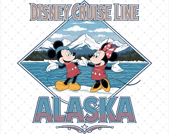 Mickey Minnie Alaska Cruise Png, Instant Download PNG SVG, Retro Vacation Shirt Print