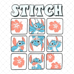 Stitch Svg, Stitch Png, Retro Stitch Png, Stitch Mickey Ear Png, Funny Character Png, Summer Png, Digital File