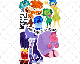 Inside Out 2 PNG SVG, Inside Out 2 Wut, Freude, Ekel, Traurigkeit, Angst, Ennui, Neid, Peinlichkeit, Angst, Inside Out Faces, Poster