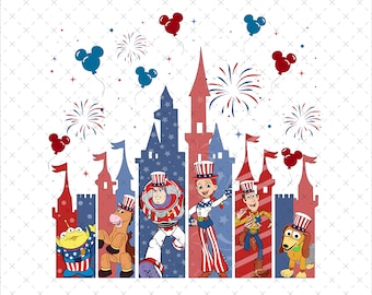 Toy Story 4th of July PNG SVG, Patriotic Design (Digital Download)