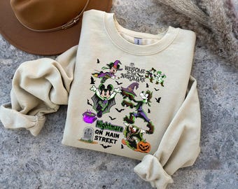 Nightmare on Main Street Shirt, Vintage Mickey Halloween Shirt, Retro Disney Shirt for Halloween, 2025 Party Shirts, Disney Halloween, a74