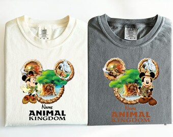 Comfort Colors® Personalized Disney Animal Kingdom Shirts, Custom Disney Safari Shirts, Animal Kingdom Family Shirt, Disneyworld Safari d031