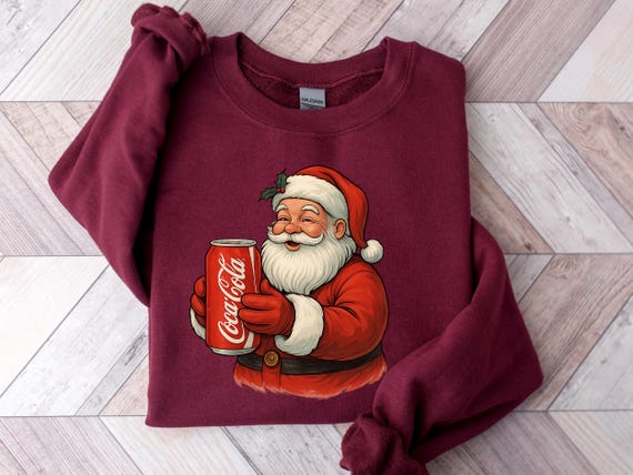 T-shirt Coca-Cola Noël Homme – Rouge, Père Noël, Taille L