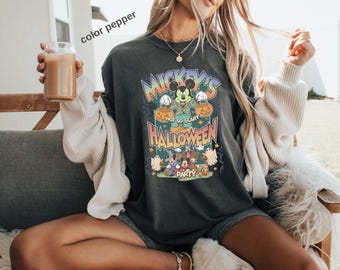 Comfort Colors® Vintage Disneyworld Est.1971 Halloween Shirt, Mickey's Not So Scary Party Shirt Disney Halloween Shirt, Halloween Party, a11