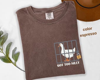 Comfort Colors® Silly Goose Shirt, Silly Goose On The Loose, Funny Cowgirl Shirt, Funny Western Tee, Graphic Tee, 90s Aesthetic Shirt t799