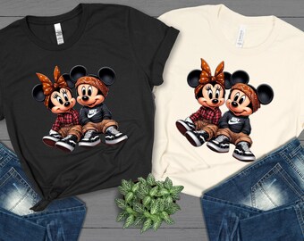 Mickey and Minnie Shirt, Disney Couple Shirt, Retro Disney Tee, Disney Matching Tee, Mickey and Minnie Mouse Shirts 617