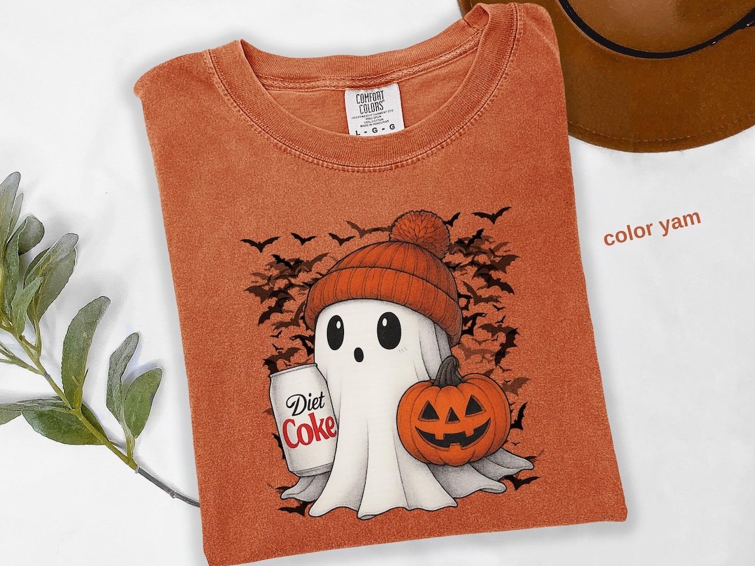 Camiseta fantasma de Coca-Cola Light de Halloween Comfort Colors ...