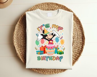 It's My Birthday Minnie and Mickey Shirt, Disney Shirt, Birthday Party Shirt, Youth Birthday Shirt, Disney Birthday  Gifts t502