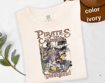 Comfort Colors® Pirates of The Caribbean Disneyland Shirt, Mickey Pirates Shirt, Disney Tee, Mickey Caribbean Shirt, Disneyland Pirates d010