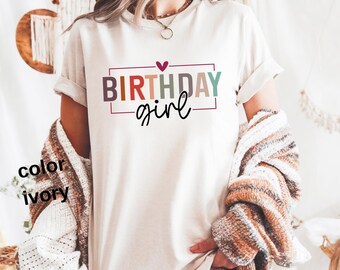 Comfort Colors®  Birthday Girl Shirt, Birthday Party Girl Shirt, Birthday Squad Shirt, Youth Birthday Girl Shirt, Birthday Shirt   t1046