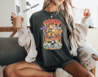 Comfort Colors® Disney Toy Story Halloween  shirt, Toy Story Skeleton Happy Halloween Sweatshirt, Halloween Toy Story Land Hoodie, t1093