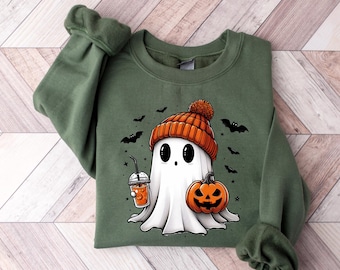Halloween Ghost Shirt, Cute Ghost Shirt, Women Halloween Shirt, Cute Fall Shirt, Spooky Season Shirt, Gift For Halloween, Spooky Season,t137