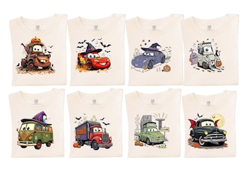 Comfort Colors® Disney Cars Halloween Shirt, Pixar Lightning McQueen Shirt, Cars Sally Shirt, Disney Family Shirt, Pixar Mater Shirt, a174