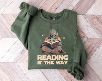 Star Wars Shirt, Vintage Star Wars Sweatshirt, Reading Is The Way Shirt, Star wars Disney Shirt, Mandalorian T-shirt, Disney Yoda Shirt T388
