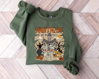 Nightmare on Main Street Shirt, Vintage Mickey Halloween Shirt, Retro Disney Shirt for Halloween, 2025 Party Shirts, Disney Halloween, a73