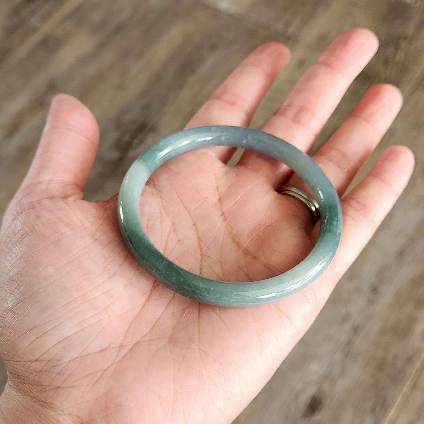 翡翠のバングル グリーン 56 - Etsy 日本