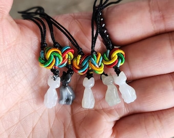 Natural miniature kitten/cat jadeite pendant hanging accessories/ keychain