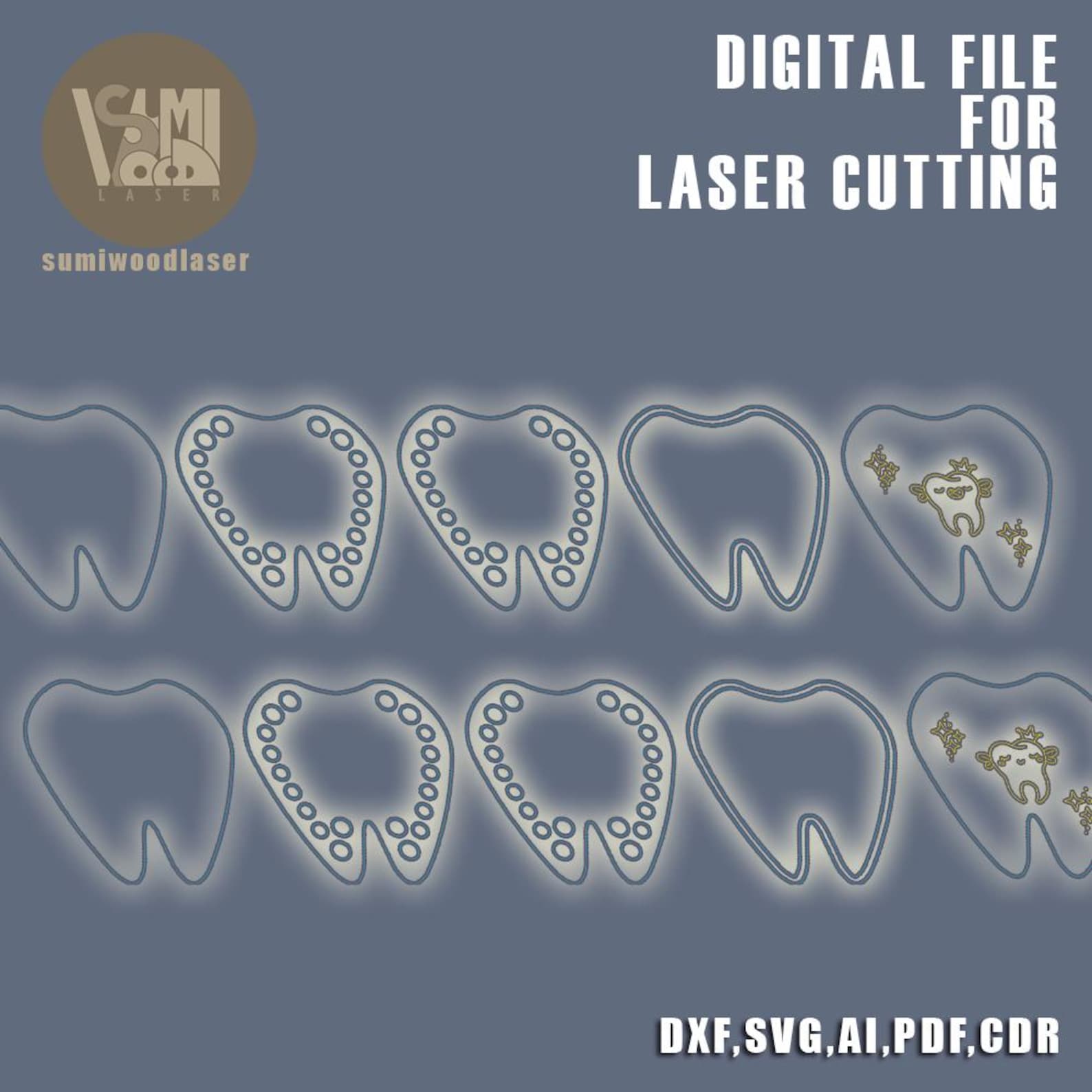 Tooth Box SVG File for Laser Cut - Tooth Fairy Keepsake, Baby Newborn ...