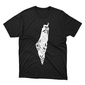 T-shirt Palestine Handala - Symbole National - 100% Coton - Coupe Classique Noir