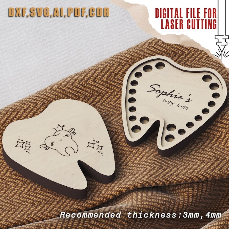 Baby Tooth Box File - Etsy UK