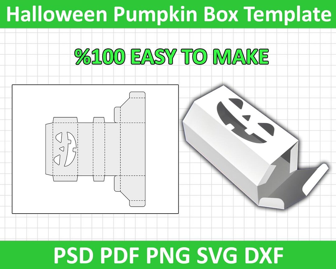 Halloween Box Template Pumpkin Box Template Svg Cut Files Halloween