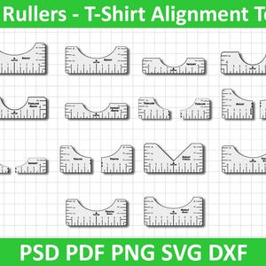 Herramienta de alineación de camisetas SVG, Regla de camisetas SVG, Guía de colocación de camisetas, Guía de diseño, Adulto, Guía de colocación de camisetas, Niño pequeño, Talla mediana, Bebé, Cuello en V