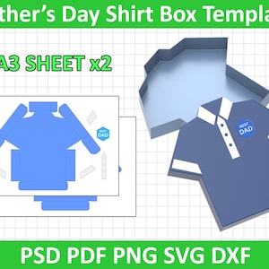 Vaderdag box SVG, vaderdag shirt box, Vaderdag geschenkdoos, vader doos, Paperbox cadeau, chocolade doos, cadeau voor vader, instant download