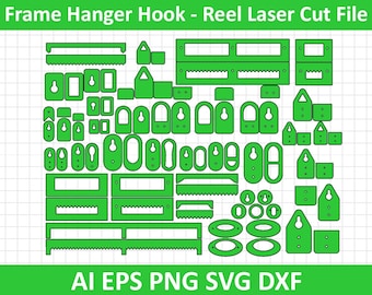 Photo Frame Hanger Hook SVG, Sawtooth Hanger, Frame Hangers Template, Sign Hanger Template, glowforge, Laser Cut files, instant download