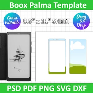 Onyx Boox Palma Template, skin, screensaver svg, Paperwhite Template, Paperwhite Sublimation, Canva, Cricut Silhouette, instant download