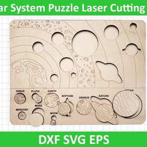 Solar System wooden Jigsaw Toys Svg, Educational Puzzle Laser Cut Svg, Laser Cut Svg, Laser Cut files, dxf, svg, eps, instant download