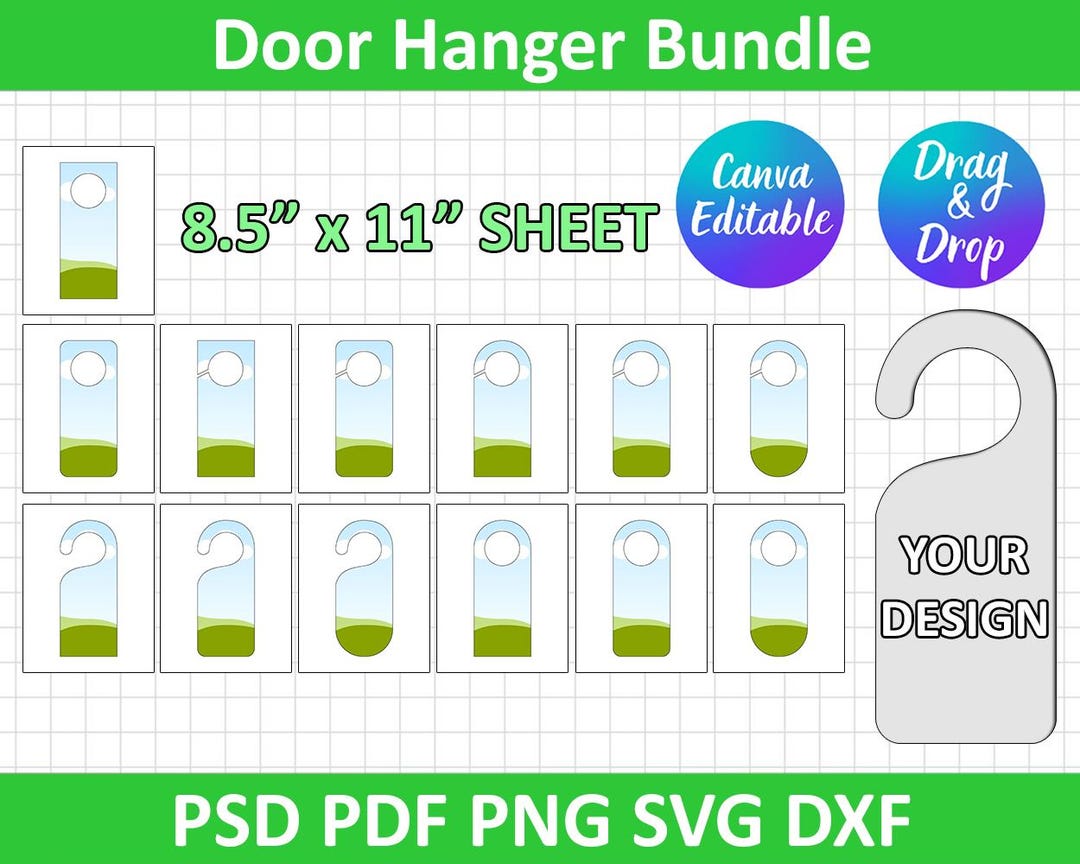 Door Hanger SVG, Door Knob Hanger Svg, Laser Cut Files, Door Hanger ...
