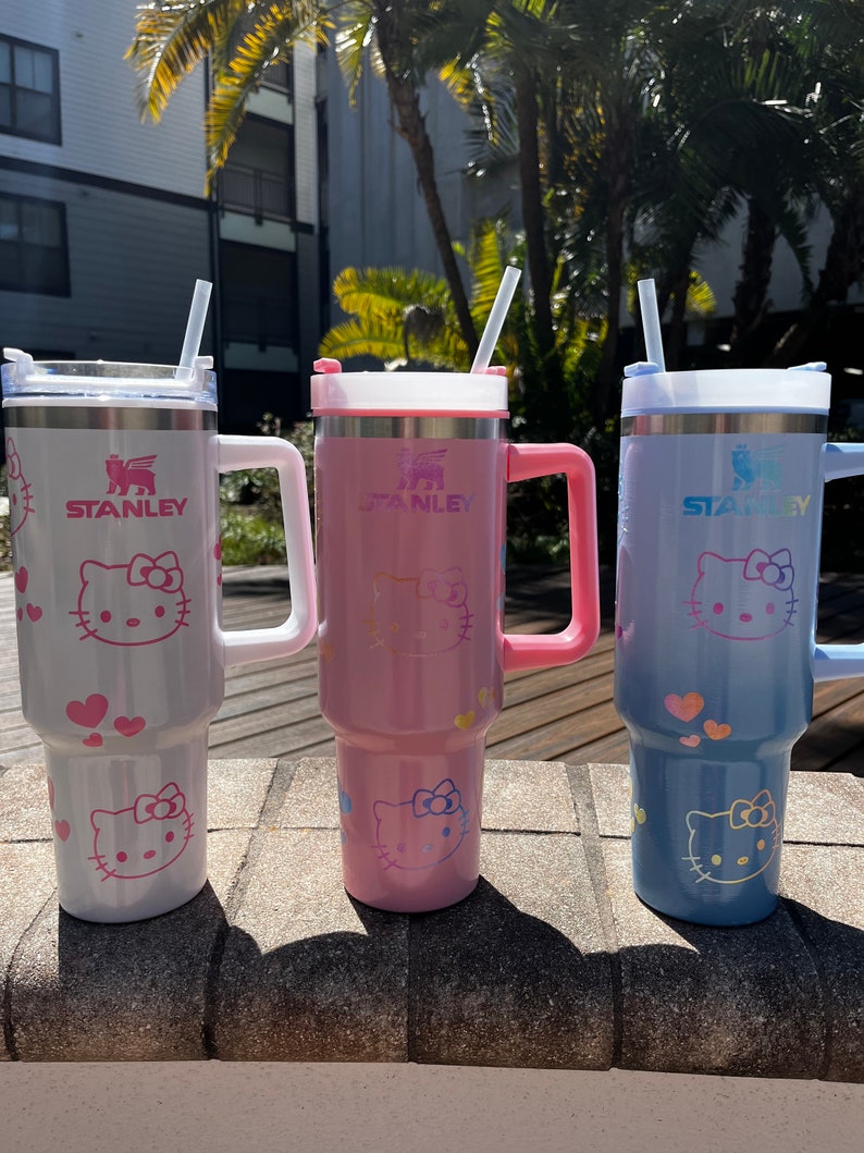 Hello Kitty Stanley Inspired Tumbler Etsy