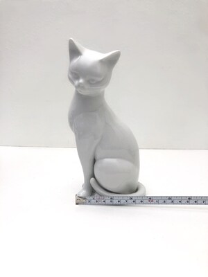 Statuette Chat En Résine Pierre Précieuse - Yeux Verts Brillants | Déco Bureau Et Intérieur