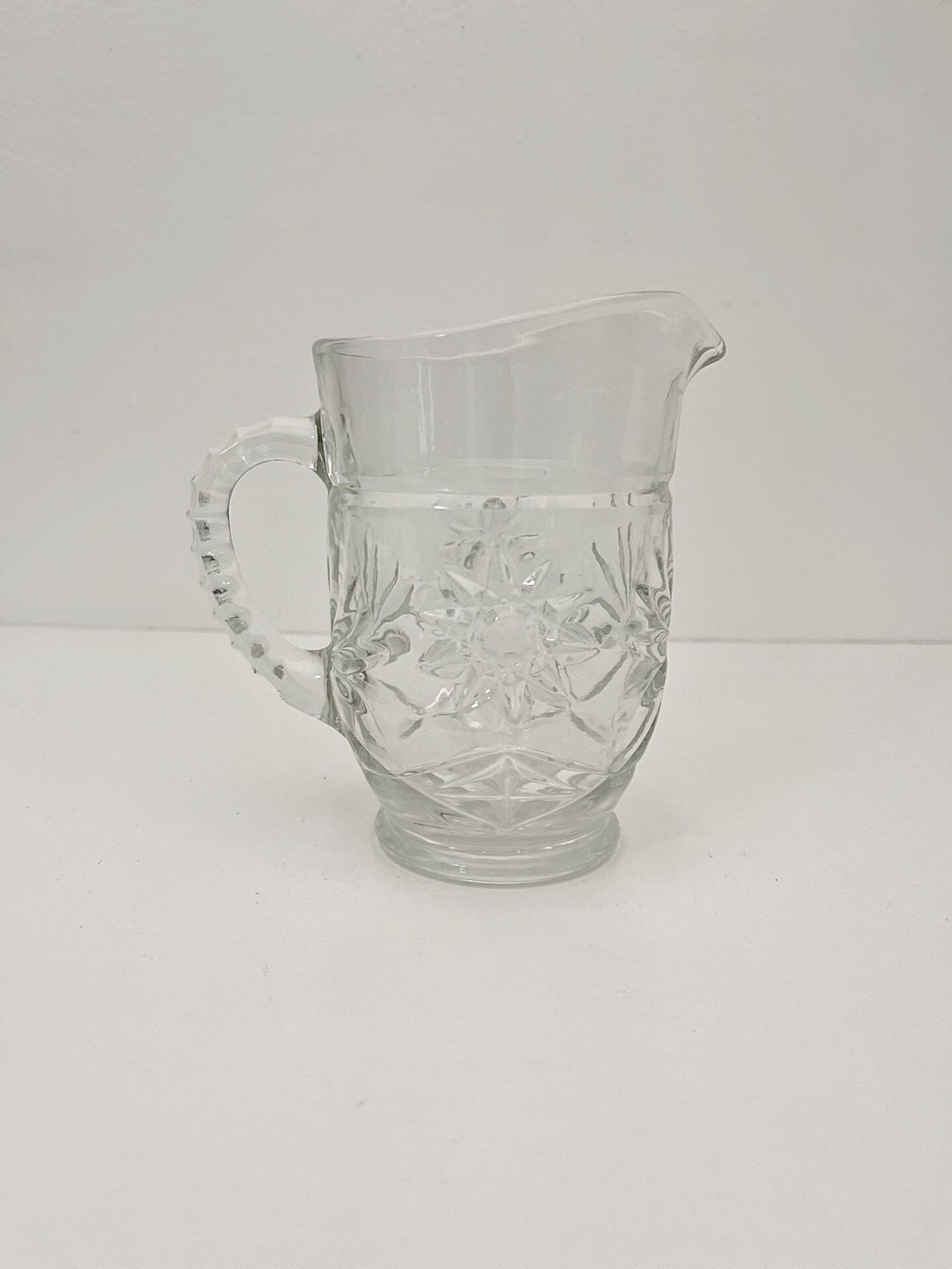 Anchor Hocking Pint Pitcher, Prescut Clear - Etsy